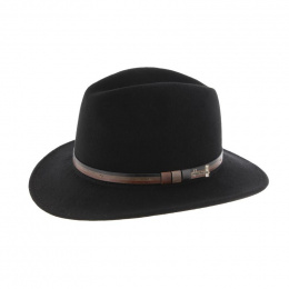 Mac Carthy Traveller Hat Felt Wool Black - Herman