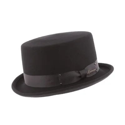 Chapeau Demi Haut de Forme Don Vegas Noir- Herman  Reference : 118 | Chapellerie Traclet