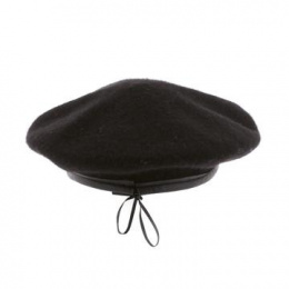 Black Wool Monty Beret - Herman