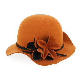 Chapeau Cloche Camilla Rouille Feutre Laine- Traclet