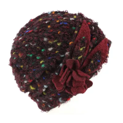 Women's Tacconi Wool Plum Beanie - Traclet Reference: 2867 | Traclet Hat Shop