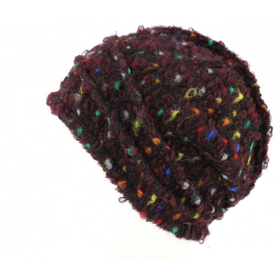 Toque Femme Tacconi Laine Prune- Traclet Toque Femme Tacconi Laine Prune- Traclet