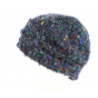 Women's Navy Wool Tacconi Beanie - Traclet