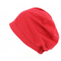 Red chemotherapy turban