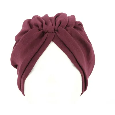 Plum chemotherapy turban Reference: 2555 | Chapellerie Traclet