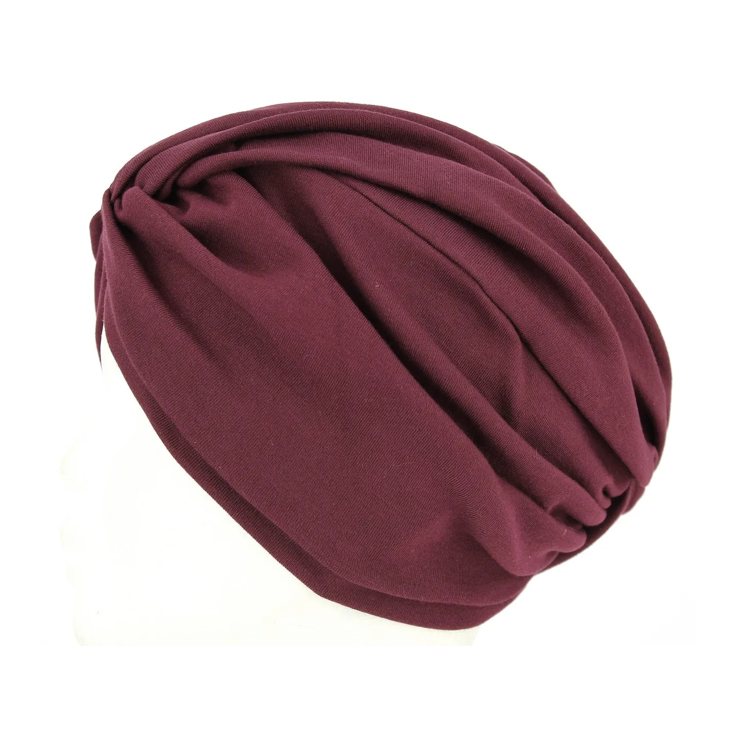 Plum chemotherapy turban Reference: 2555 | Chapellerie Traclet