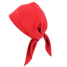 Turban Foulard Chimiothérapie Coton Rouge- Traclet  Reference : 2145 | Chapellerie Traclet