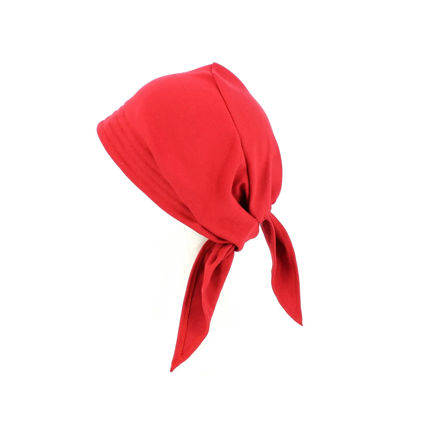 Red Cotton Chemotherapy Headscarf Turban - Traclet Reference: 2145 | Traclet Hat Shop