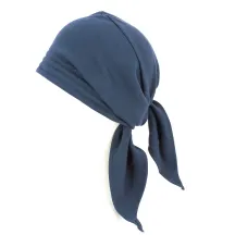 Navy Cotton Chemotherapy Scarf Turban - Traclet  Reference: 5259 | Traclet Millinery