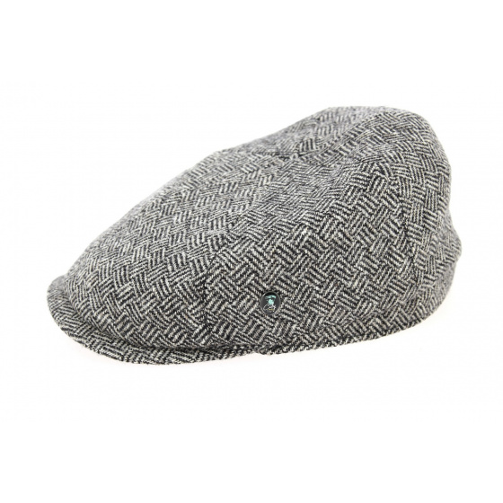Grey Wool Chevron Rounded Cap - City Sport