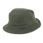 Clipper Reversible Bob Hat Khaki Wool & Cotton Check - City Sport