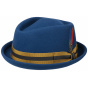 Stetson Diamond Porkpie Blue Wool Felt Hat