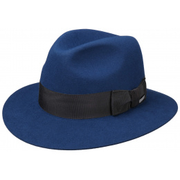 Stetson Royal Blue Fur Felt Traveller Fury Hat