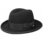 Homburg Hat Felt Black Hair- Stetson 