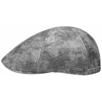 Texas Pigskin Leather Cap Gray - Stetson