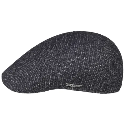 Duck Bill Pinstripe Cotton & Wool Navy Blue Cap - Stetson  Reference: 1973 | Chapellerie Traclet