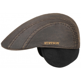 Stetson Brown Cotton Modesto Cap with Ear Flaps