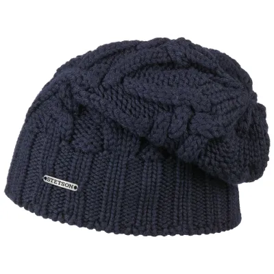 Bonnet Tricot Valisdale Laine Bleu Marine- Stetson  Reference : 6180 | Chapellerie Traclet