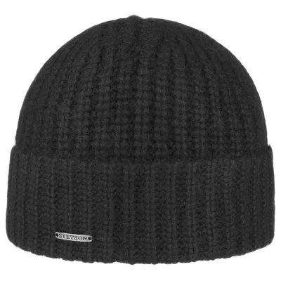 Bonnet Cachemire Deluxe Noir- Stetson  Reference : 7222 | Chapellerie Traclet