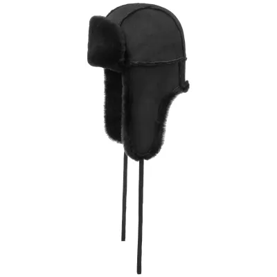 Chapka Lamb Cuir Noire- Stetson Reference : 4377 | Chapellerie Traclet