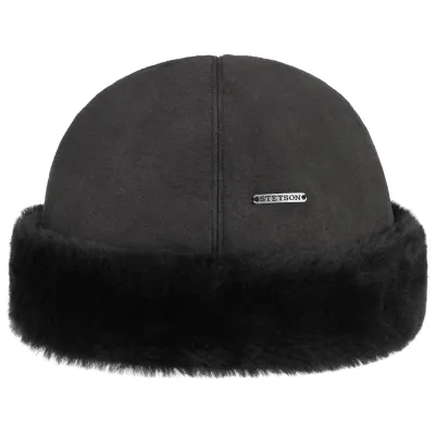 Black Fur Lamby Toque - Stetson Reference: 8708 | Traclet Hat Shop