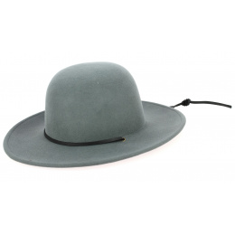 Unisex Tiller Wide Brim Hat Wool Felt Cement - Brixton