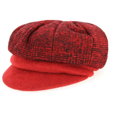 Casquette Gavroche Elorine Noire & Rouge- Mtm Reference : 6895 | Chapellerie Traclet