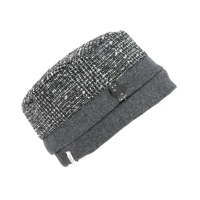 Toque Femme Hermione Noir & Anthracite - Mtm Reference : 6889 | Chapellerie Traclet