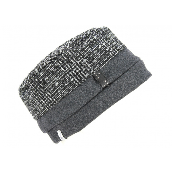 Women's Beanie Hat Hermione Black & Anthracite - Mtm