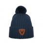Caribou Pompom Beanie Merino Wool Blue- Super Yellow