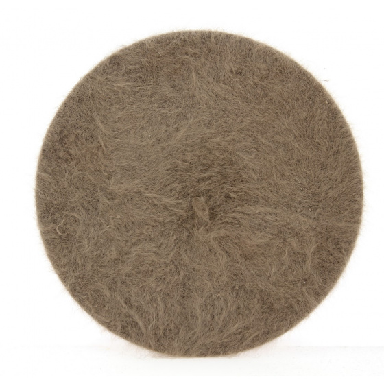 Brown Angora Parisienne Beret - Heritage by Laulhère