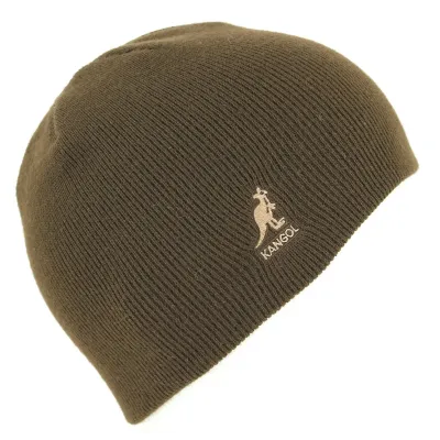 Short Acrylic Pull-On Cuffless Brown Beanie - Kangol Reference: 454 | Traclet Hat Shop