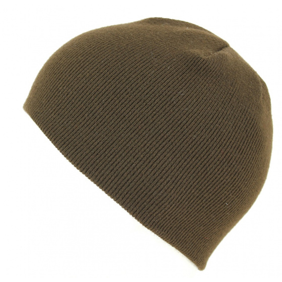 Short Acrylic Pull-On Cuffless Brown Beanie - Kangol