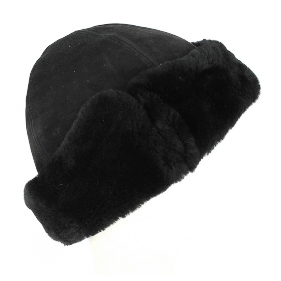 Black Cossack Sheepskin Toque / Hat - Traclet Black Cossack Sheepskin Toque / Hat - Traclet