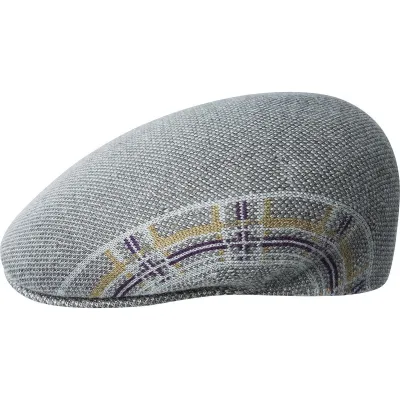 Casquette Plaid Stripe 504 Grise Kangol  Reference : 4126 | Chapellerie Traclet