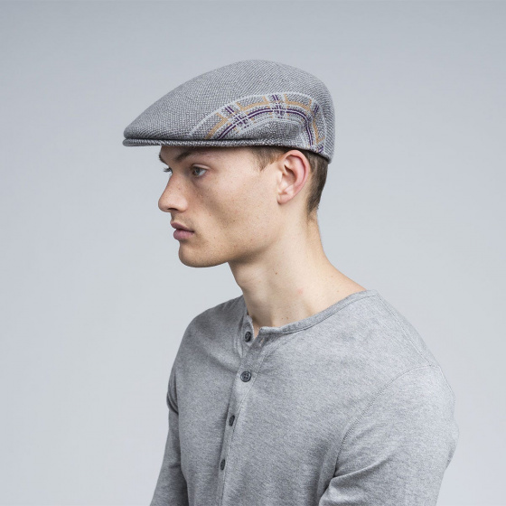 Casquette Plaid Stripe 504 Grise Kangol  Casquette Plaid Stripe 504 Grise Kangol
