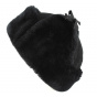 Black Sheepskin Real Fur Ushanka/Hat - Traclet