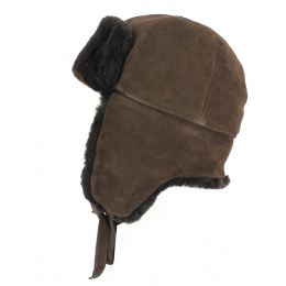 Chapka Vraie Fourrure Mouton Marron- Traclet