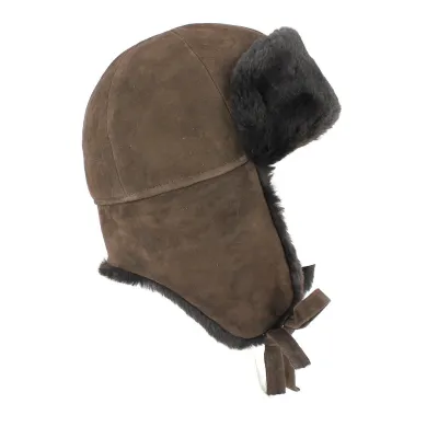 Brown Sheepskin Fur Ushanka/Toque - Traclet Reference: 90 | Traclet Millinery