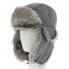 Chapka Fausse Fourrure Gris Foncé- Herman Reference : 7214 | Chapellerie Traclet
