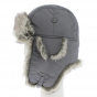 Dark Grey Faux Fur Ushanka Hat - Herman
