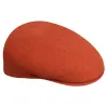 Wool 504 Flat Cap Orange - Kangol Reference: 1980 | Traclet Hat Shop