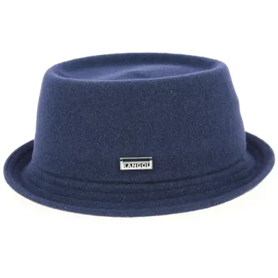 Chapeau PorkPie Wool Mowbray Bleu Marine- Kangol Reference : 9057 | Chapellerie Traclet