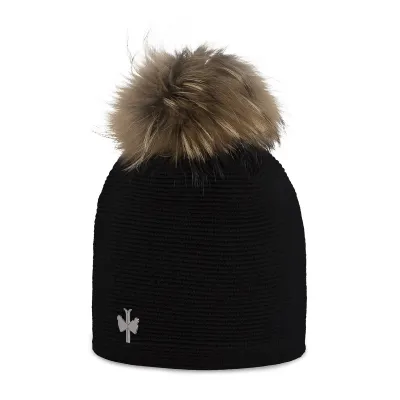 Tivoli Pompom Beanie Black - Pipolaki Reference: 1208 | Chapellerie Traclet