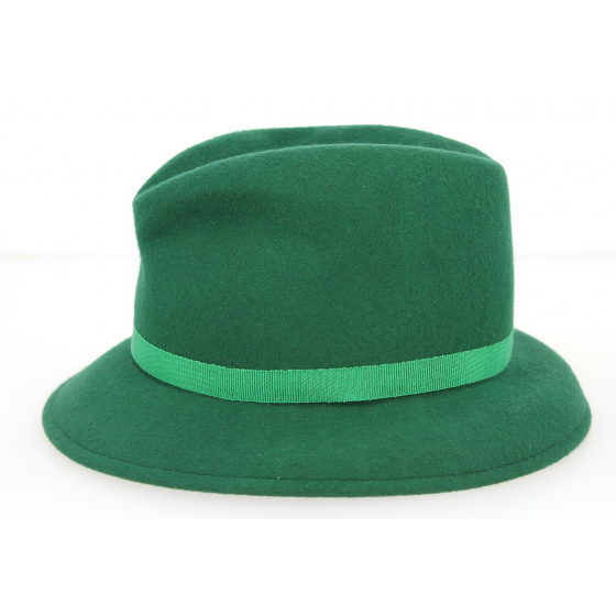Tessa Green Wool Felt Fedora Hat - Marzi