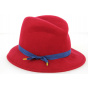 Fedora Hat Wool Felt Tessa Raspberry- Marzi