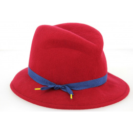 Fedora Hat Wool Felt Tessa Raspberry- Marzi
