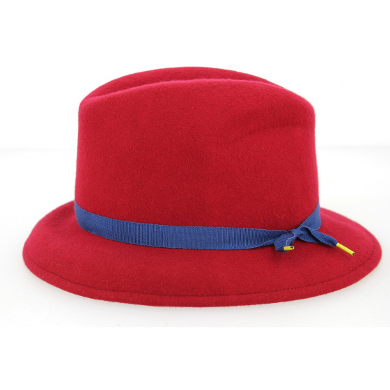 Chapeau Fedora Feutre Laine Tessa Framboise- Marzi Chapeau Fedora Feutre Laine Tessa Framboise- Marzi
