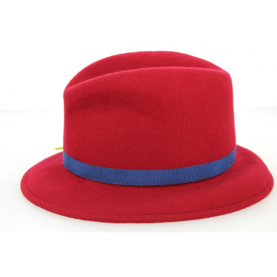 Chapeau Fedora Feutre Laine Tessa Framboise- Marzi Chapeau Fedora Feutre Laine Tessa Framboise- Marzi