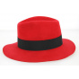 Women's Calixa Red Wool Felt Traveller Hat - Traclet